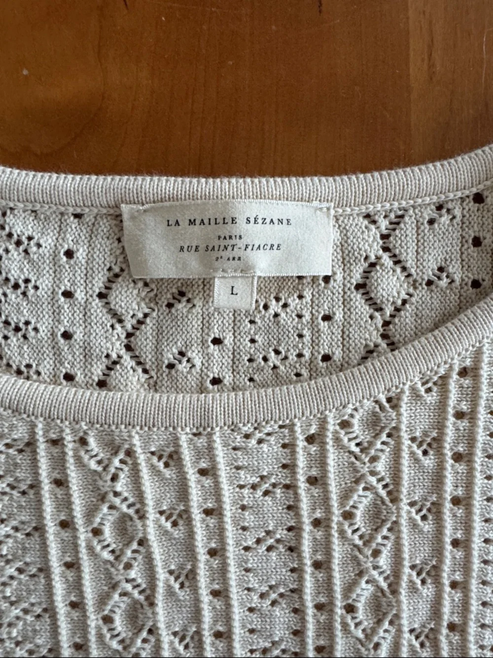 Sézane Pointelle Cotton Sweater - Picture 4 of 11